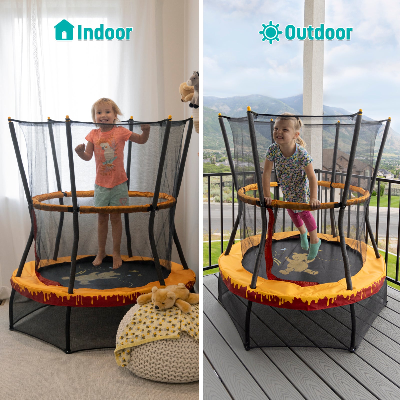 Skywalker Trampolines 48in Winnie the Pooh Mini Trampoline for Kids