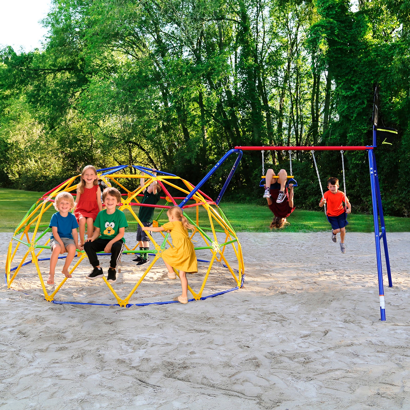 ActivPlay Geo Dome Climber with Swing Set