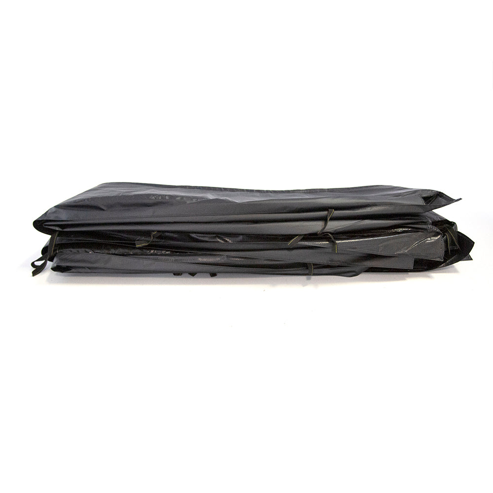 Sleek, black spring pad for 16-foot round trampolines. 