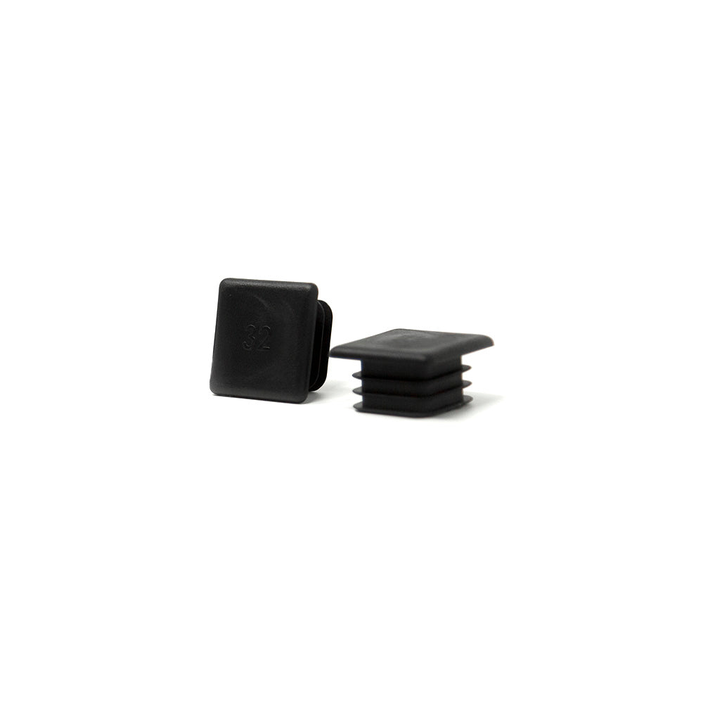 Black Rubber End Cap - Qty 2