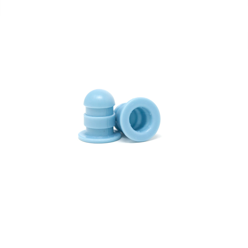 Light blue mini pole cap sold in quantity of 2. 