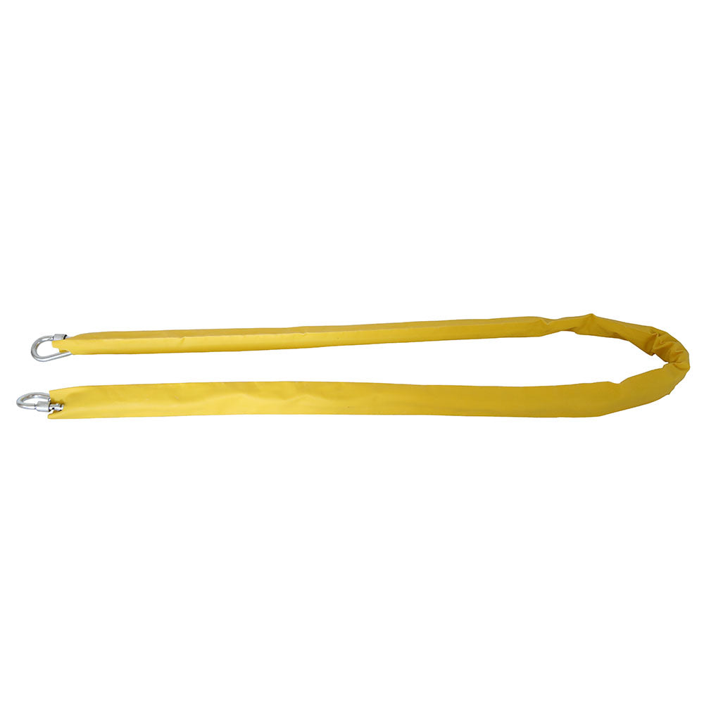 Long yellow chain. 