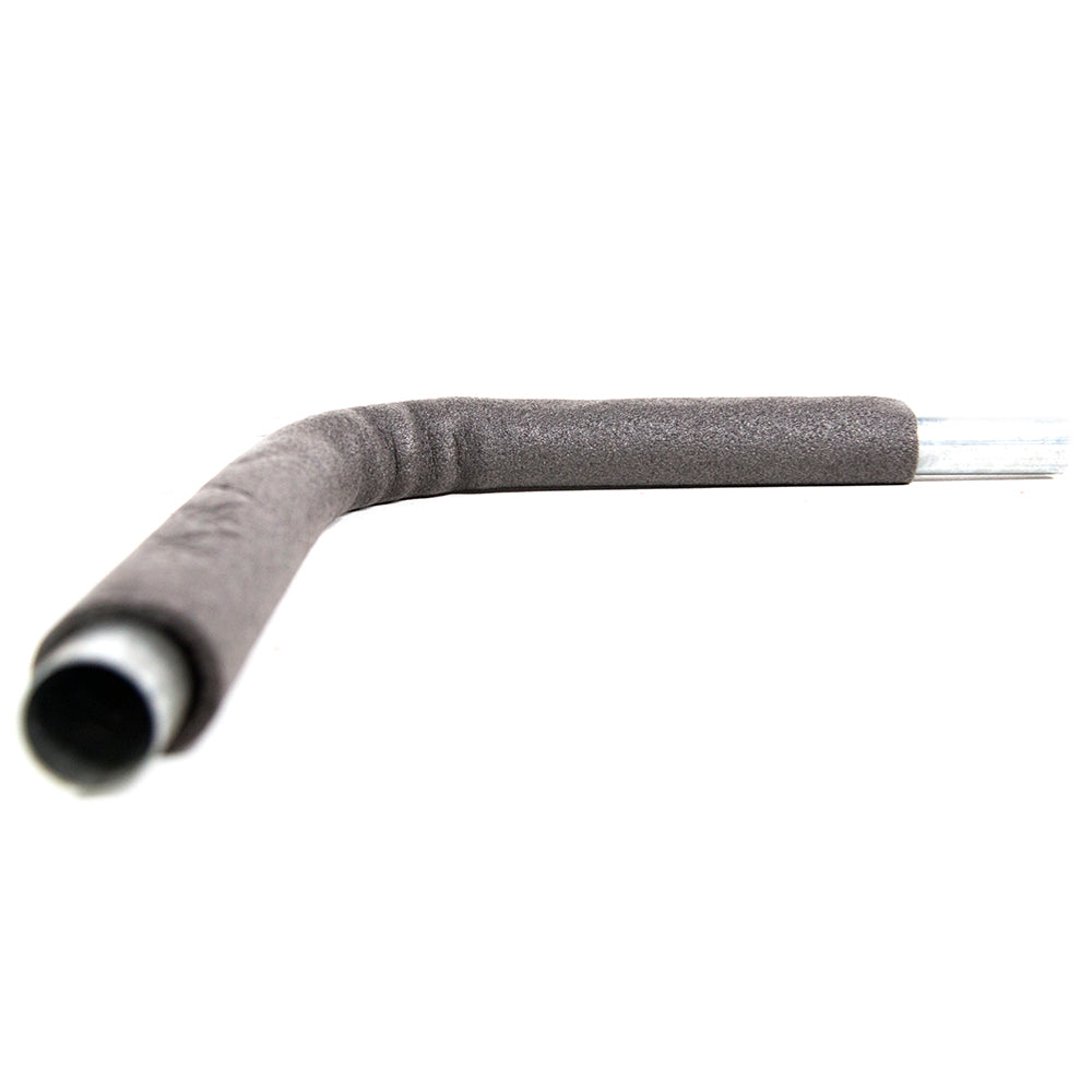 Corner tube forms part of the 15-foot double basketball hoop frame.