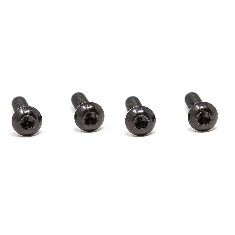 Four M8x35mm button bolts facing forward. 