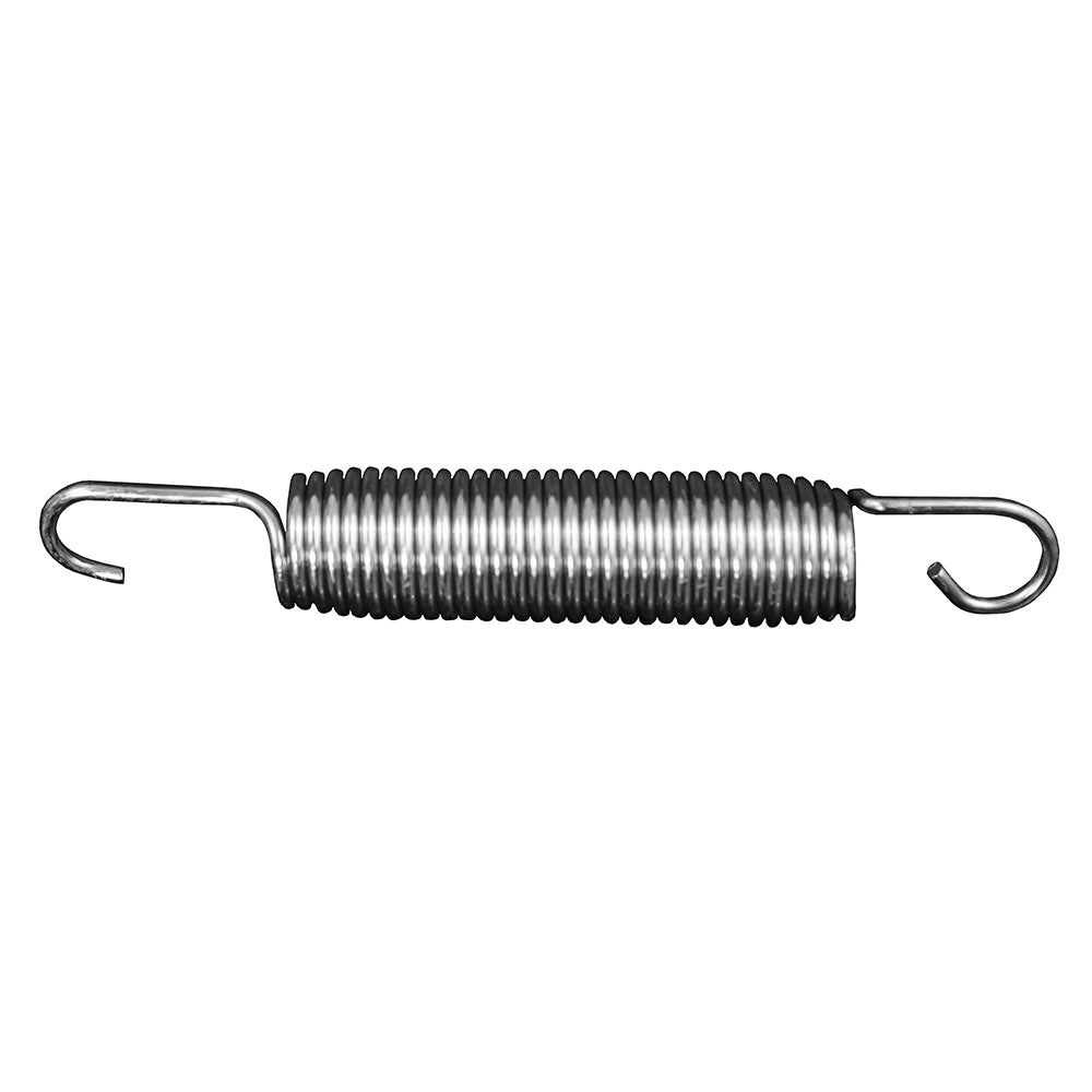 Silver-colored 7-inch-long spring. 