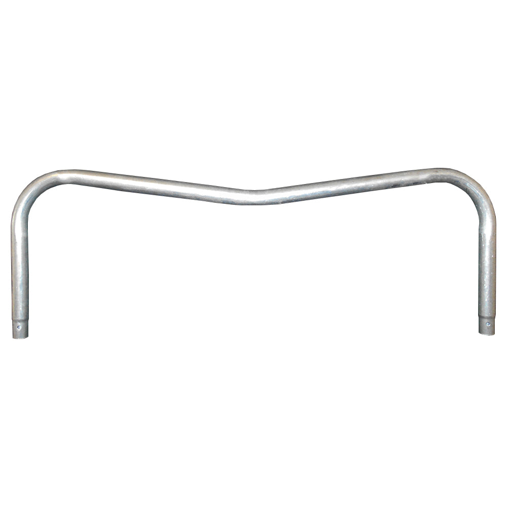 Galvanized steel W-leg brace designed for 14-foot round trampolines. 