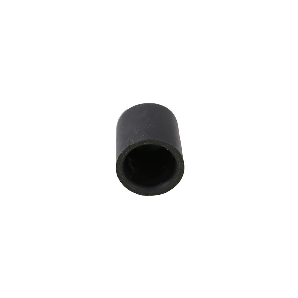 Black rubber end cap. 